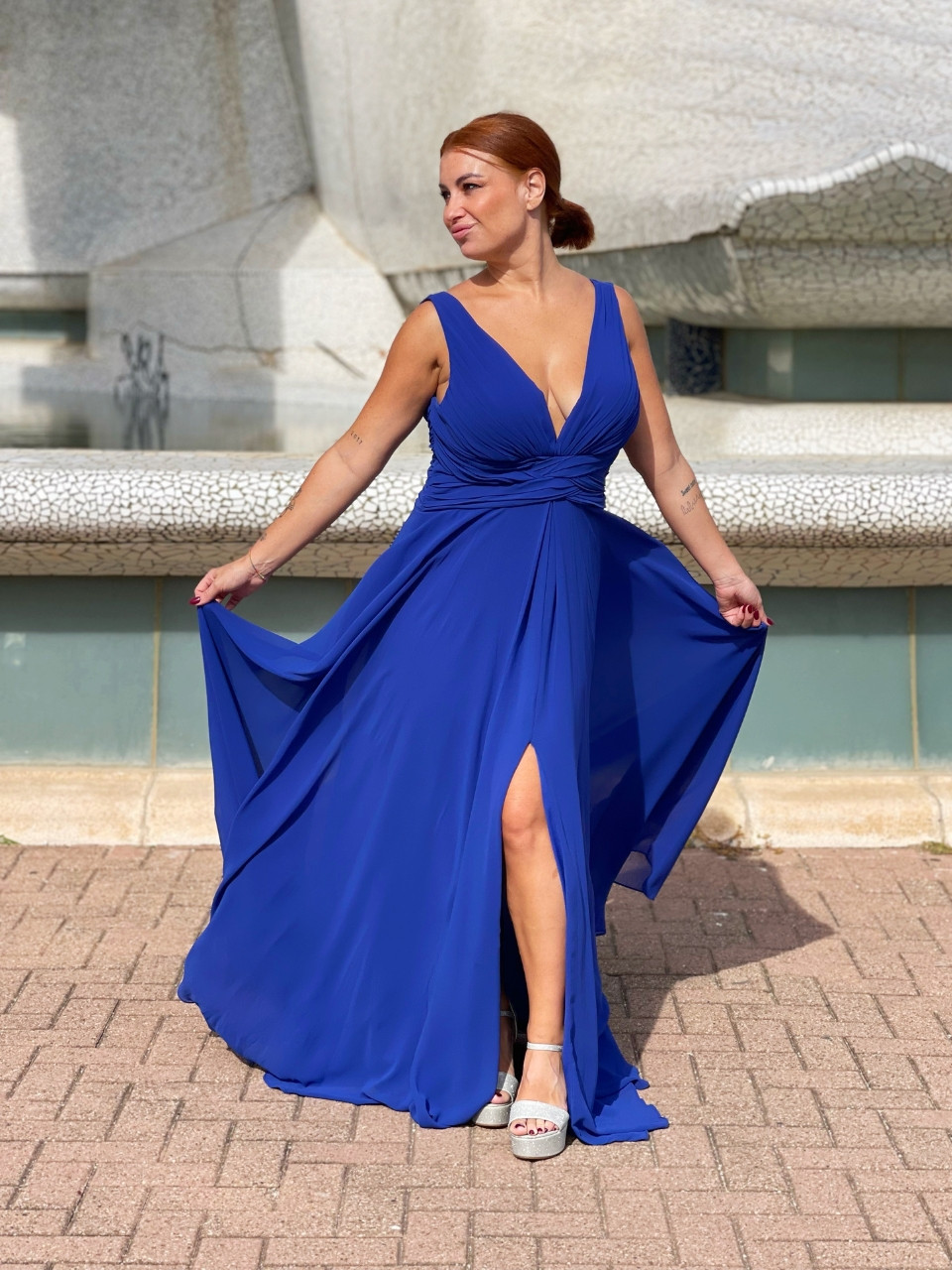 Vestido de invitada talla grande con abertura – Tallas 34 a 50 | Vestidos Araya Vestido de invitada talla grande con abertura – Tallas 34 a 50 | Vestidos Araya