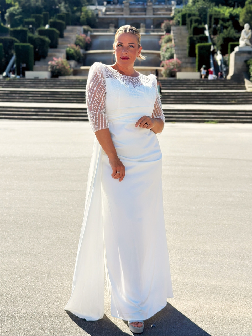 Vestido de novia Premium talla grande económico – frontal