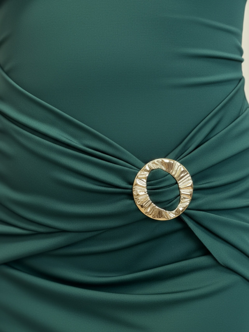 Vestido midi de invitada con apliques dorados | Vestidos Araya Vestido midi de invitada con apliques dorados | Vestidos Araya