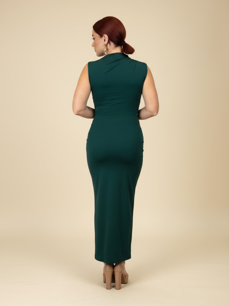 Vestido midi de invitada con apliques dorados | Vestidos Araya Vestido midi de invitada con apliques dorados | Vestidos Araya