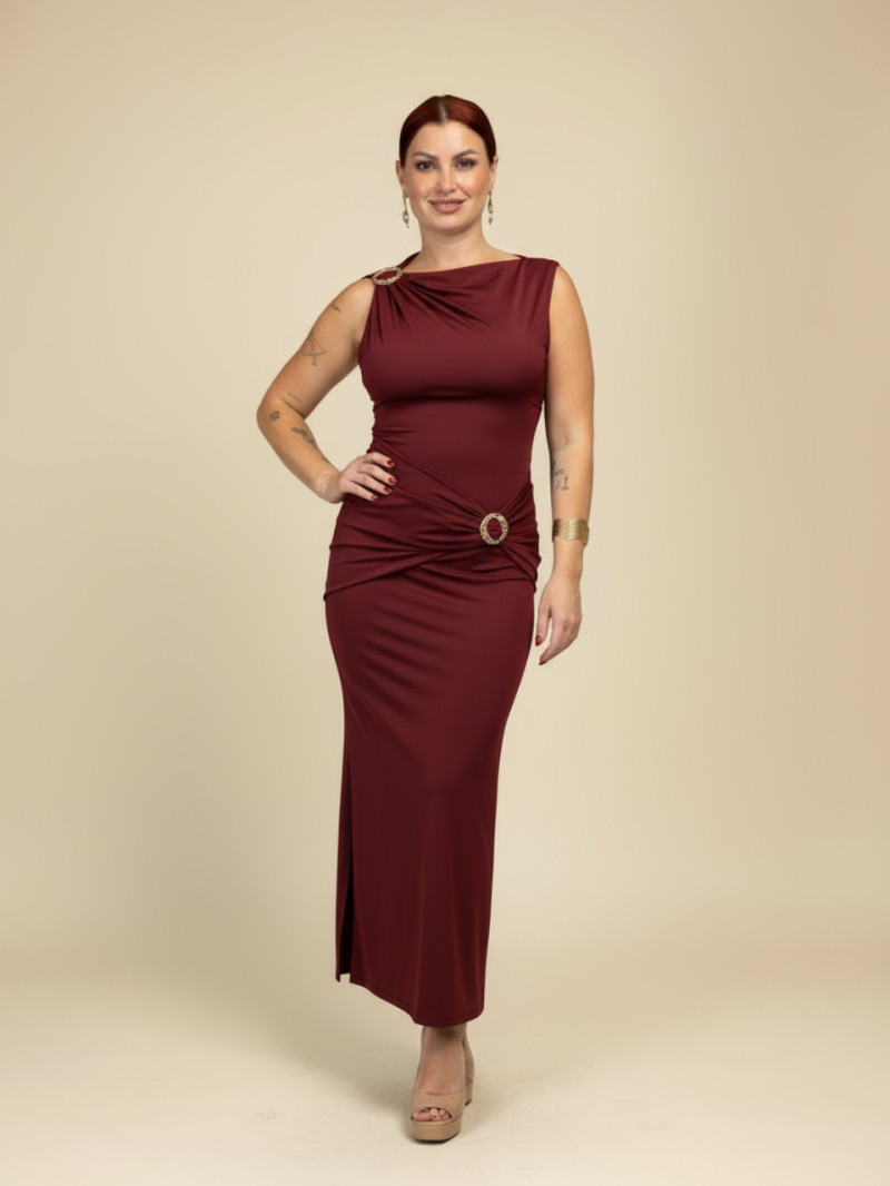Vestido midi de invitada con apliques dorados | Vestidos Araya Vestido midi de invitada con apliques dorados | Vestidos Araya