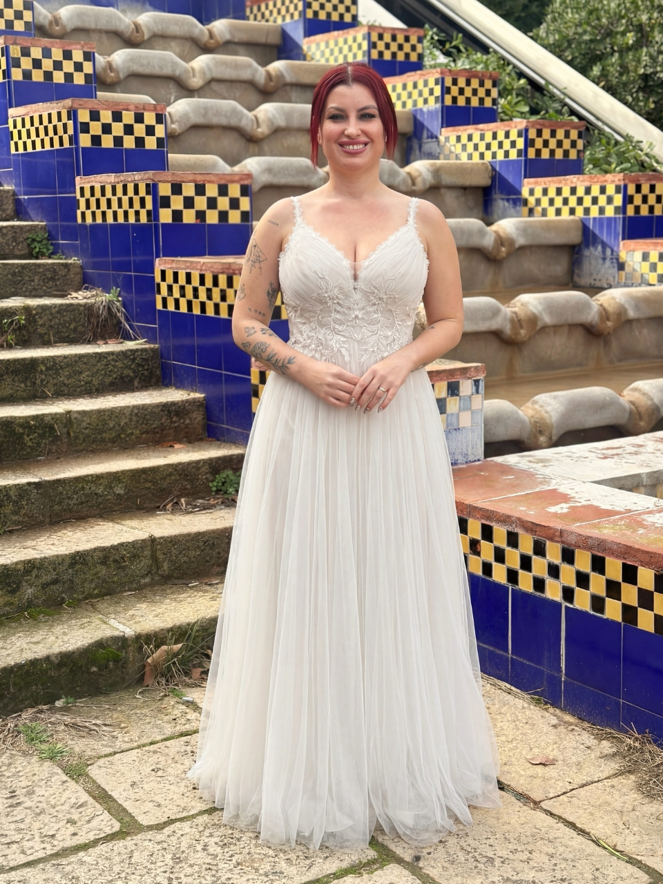Vestido de novia económico marfil