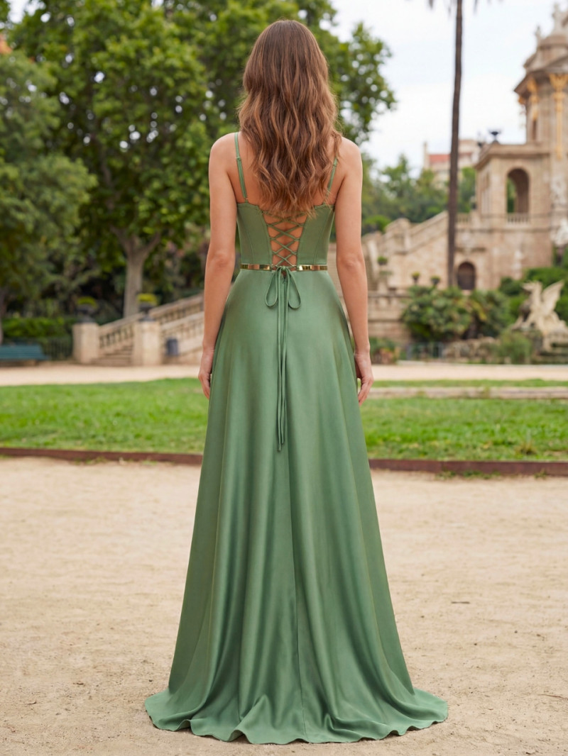 Vestido de invitada corset con abertura – Disponible en varios colores | Vestidos Araya