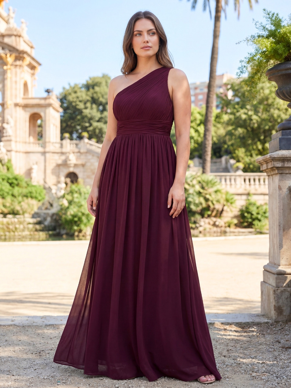 Vestido de invitada económico asimétrico | Vestidos Araya