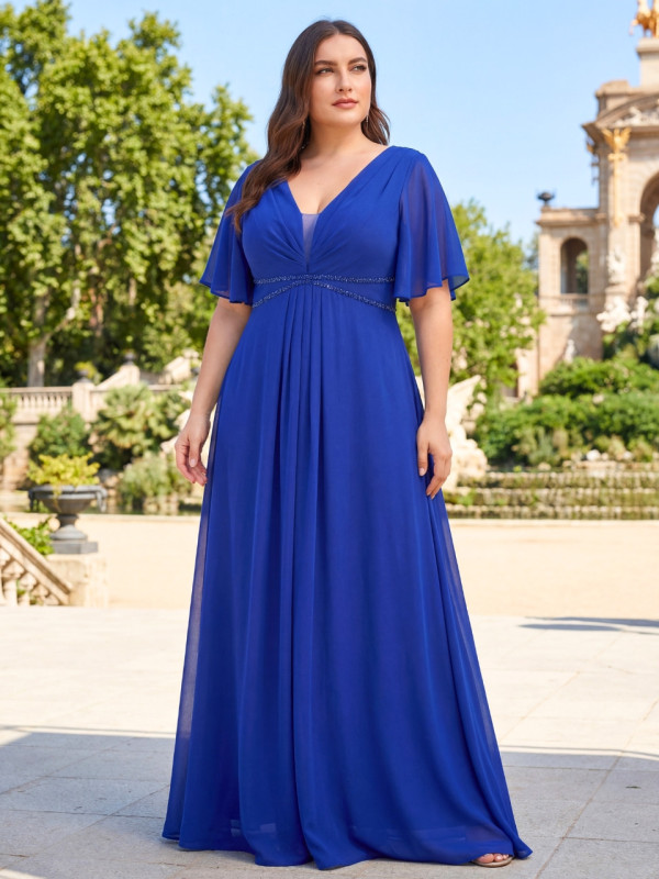 Vestido largo de invitada talla grande | Vestidos Araya