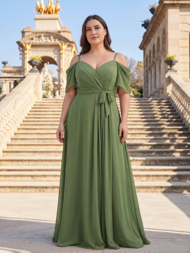 Vestido invitada talla grande burdeos Beatriz | Vestidos Araya