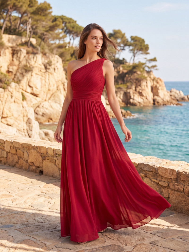 Vestido de invitada económico asimétrico | Vestidos Araya