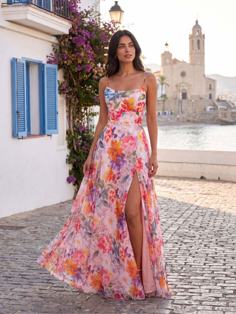 Vestido de Invitada Susana Floral Largo | Vestidos Araya