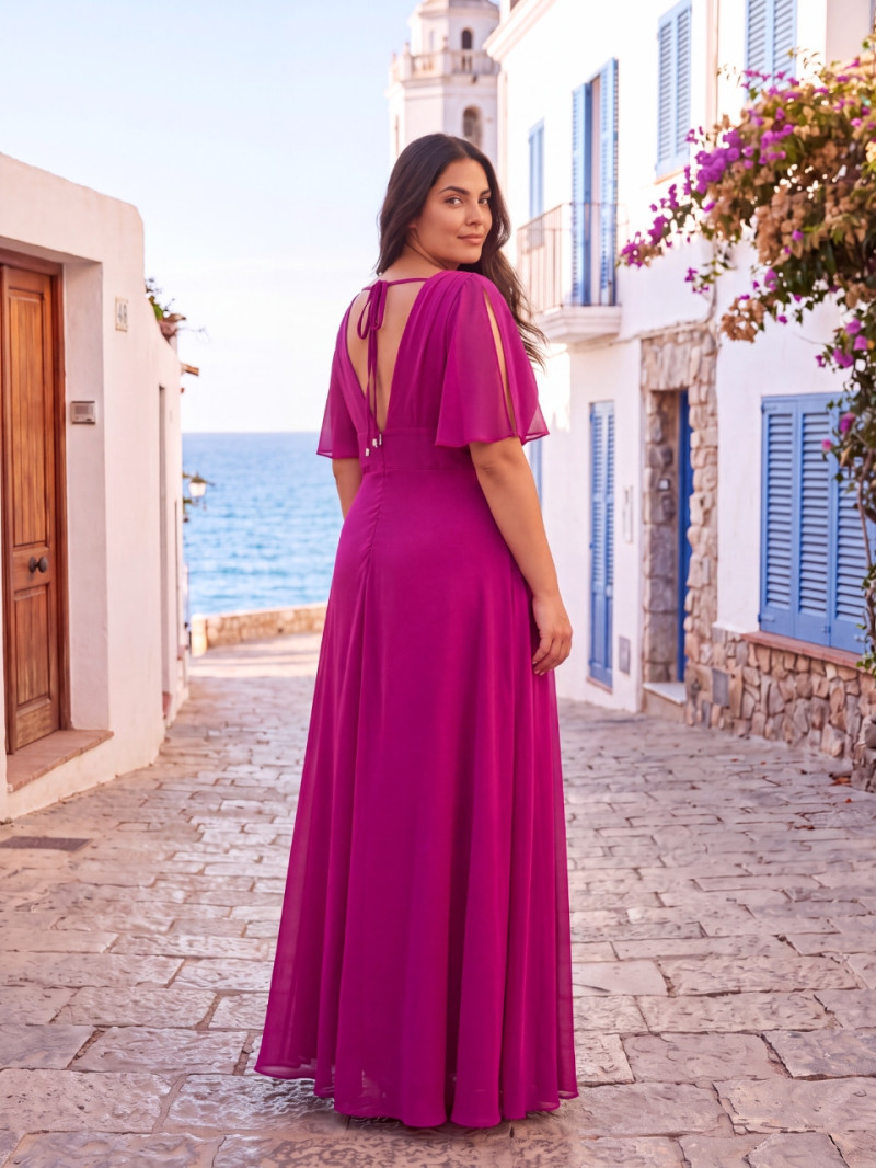 Vestido largo de invitada talla grande | Vestidos Araya