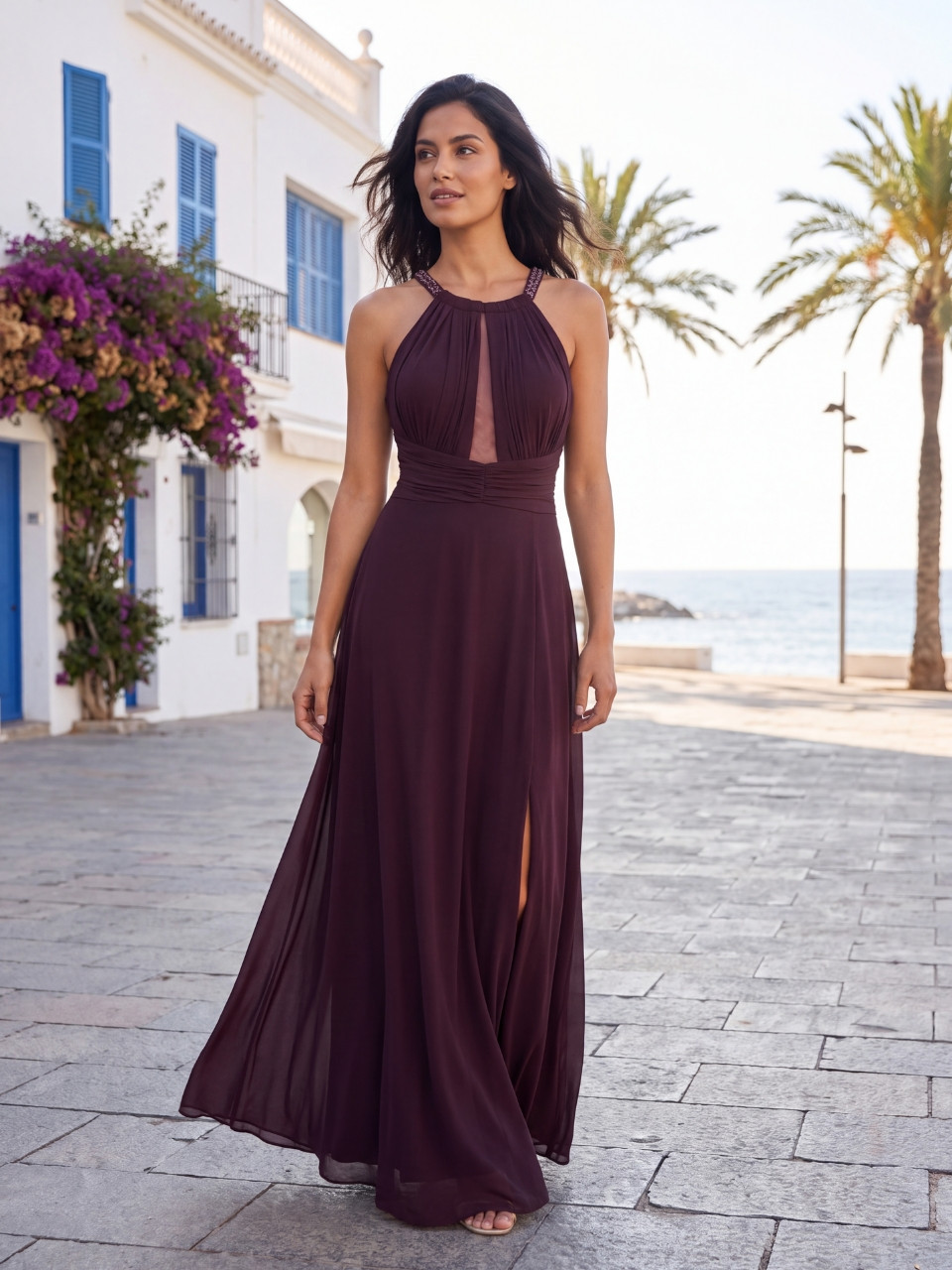 Vestido Greta – Elegante vestido de invitada con escote halter | Vestidos Araya
