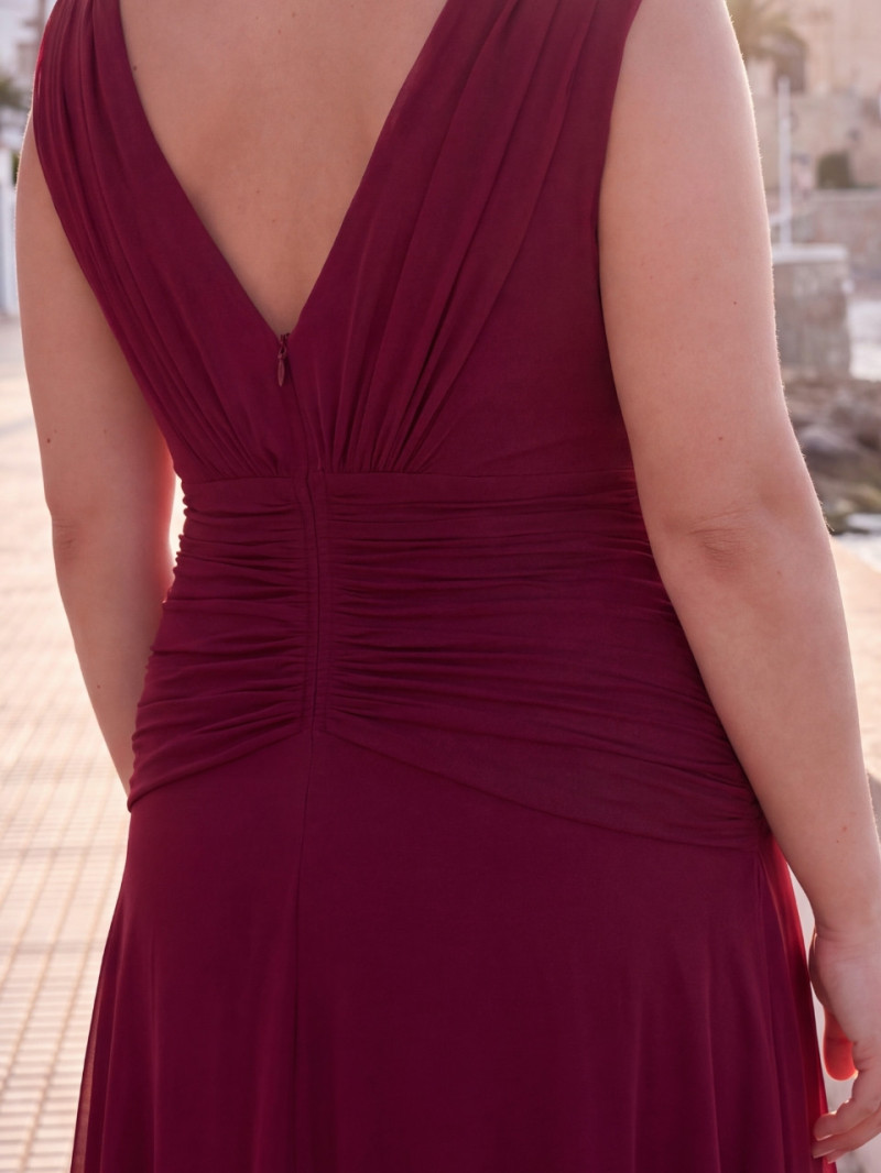 Vestido de invitada talla grande bugambilia Natalia