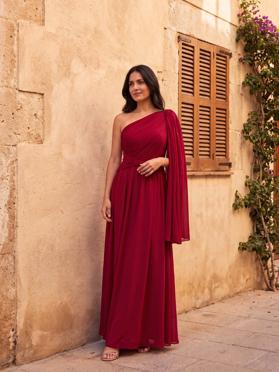 Vestido de invitada Artemisa asimétrico | Araya