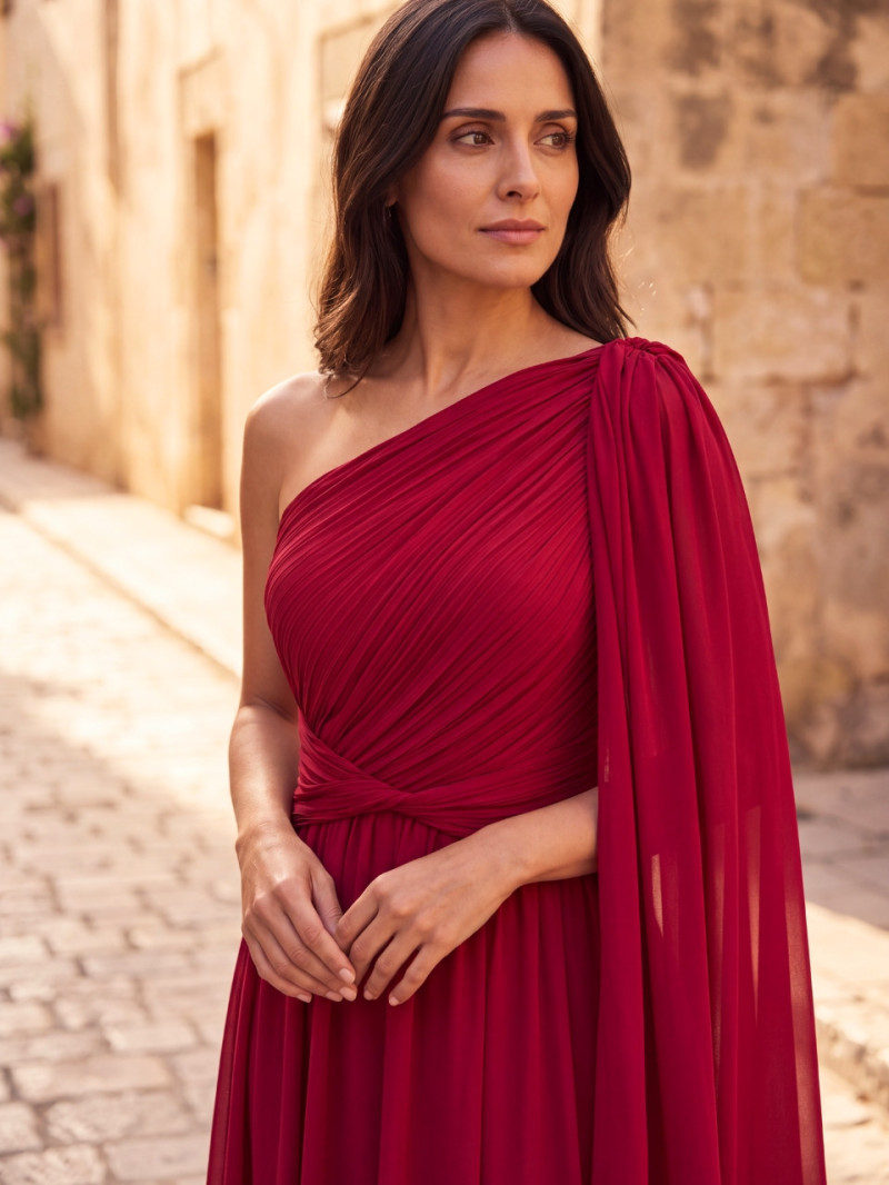 Vestido de invitada Artemisa asimétrico | Araya