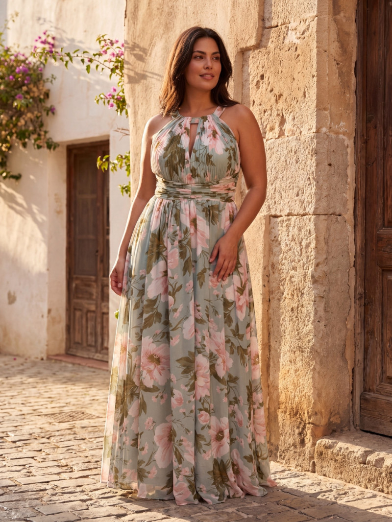 Vestido Charlotte Talla Grande – Vestido de Invitada Floral Largo – 109€ | Vestidos Araya