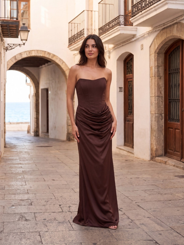Vestido de Invitada Ainhoa Chocolate | Araya