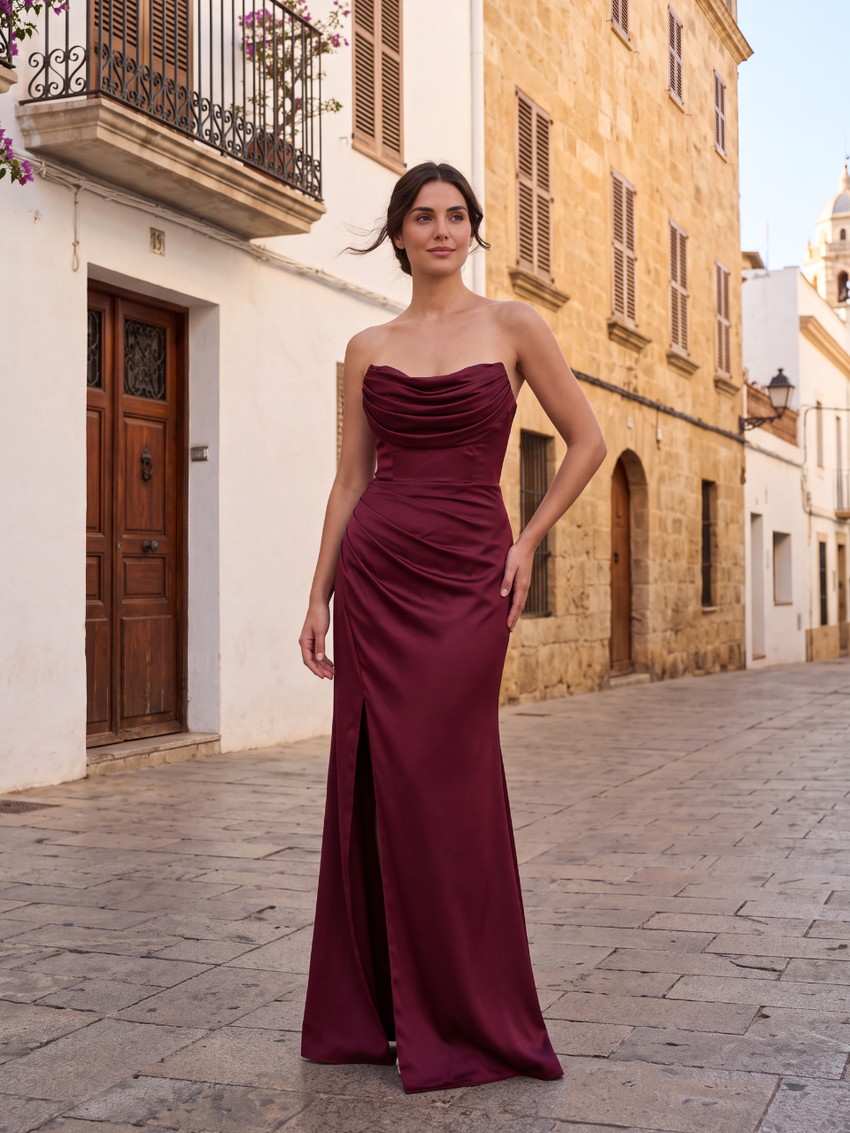 Vestido de Invitada Kylie Granate | Araya