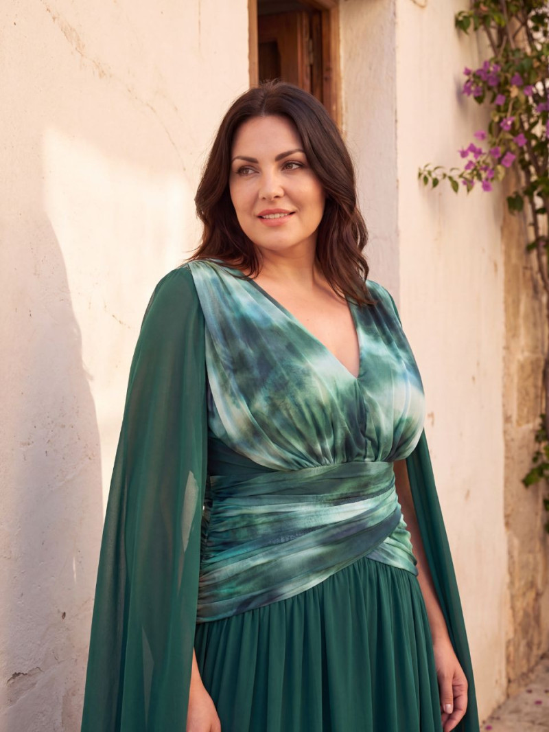 Vestido Invitada Talla Grande Amelia Verde | Araya