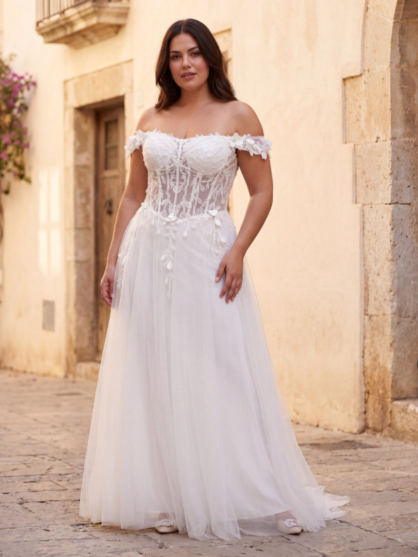 Vestido de Novia Talla Grande con Corsé | Vestidos Araya